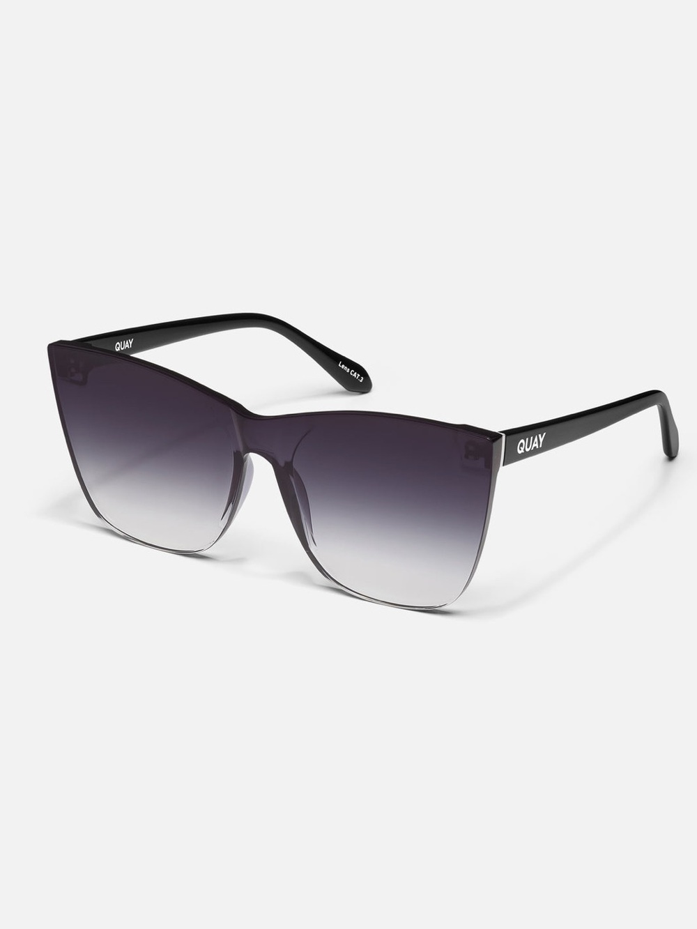 QUAY COME THRU Women’s Sunglasses Black Frame w/case